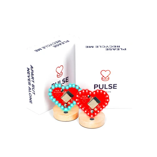 LuvLink Pulse The Heart-Shaped Friendship Lamp for Long-Distance Connection & Love (Set of Two)