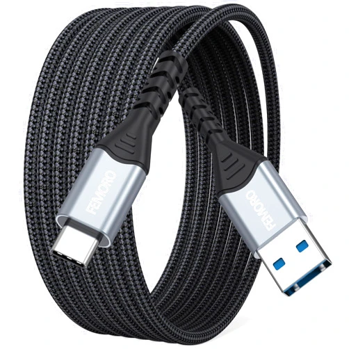 FEMORO USB C Cable 15ft Fast Charging 60W, 480Mbps Data Transfer Extra Long USB A to USB-C Charger Cables 15 Foot, Type C 2.0 Cord for iPad iPhone 16/15 Galaxy Google Pixel