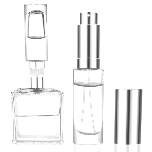 MUB 10ml Perfume Travel Refillable Atomizer Bottle Glass Unique Top-Filling Leak-Proof Spray Bottle Atomizer Sprayer for Perfume Cologne Mini Travel Size Empty Pocket Portable