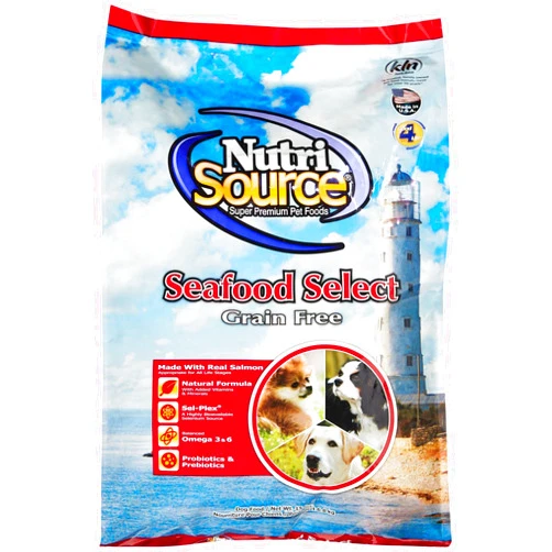 NutriSource Tuffy'S Pet Food 131755 Nutrisource Select Grain Free Seafood For Adult Dog, 15 Lb