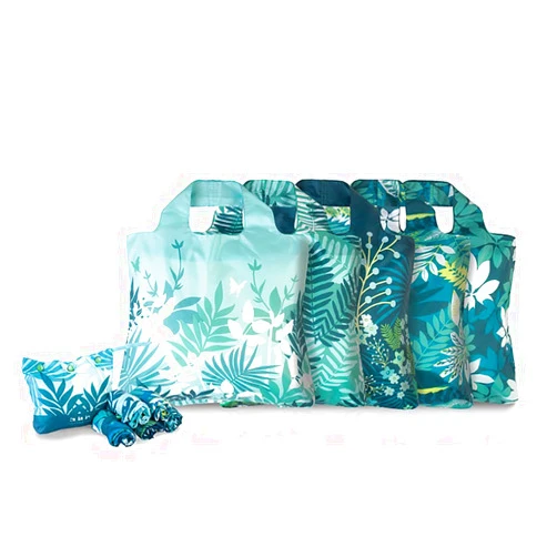 Envirosax Botanica Reusable Bag Polyester Shopping Grocery Tote Bags Pouch Set of 5 Water Resistant