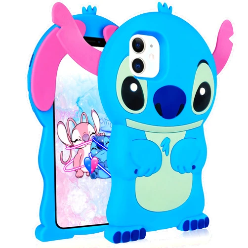 Besoar Stith Case Designed for iPhone 11 Cute Cartoon Fun Funny Kawaii 3D Animal Character Cases Cool Unique Fashion Silicone Cover for Boys Girls Kids Children Teens Women for iPhone 11 6.1 inch