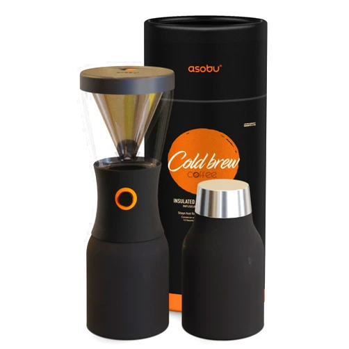asobu Cold Brew Coffee Maker, Award-Winning 40oz Insulated Cold Brew Brewer with Portable Stainless Steel Carafe – No.1 Europe Coffee Fest Winner, Leakproof, BPA-Free, Keeps Cold 24H