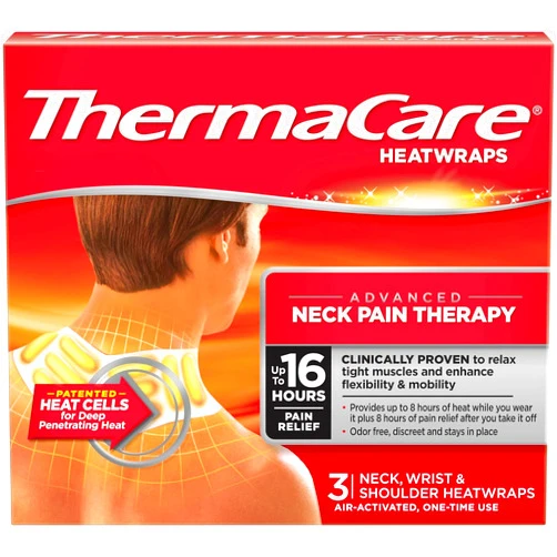 ThermaCare Air-Activated Heatwraps, Neck, Wrist & Shoulder, 3 HeatWraps (Pack of 7)
