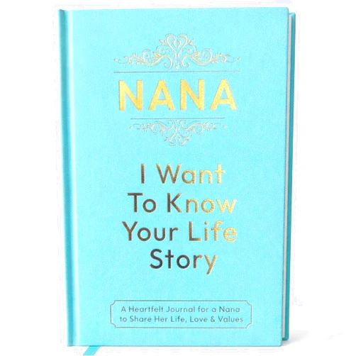 XKFCFC Nana Gifts, I Want to Know Your Life Story Leather Journal (Hardcover): Keepsake Gift for Birthday, Mother's Day, and Christmas, A Meaningful Way for Nana to Share Her Journey & Memories, Book Includes 300+ Prompt Questions