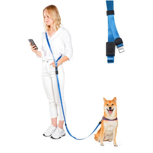 SVD.PET 4-in-1 Hands Free Dog Leash, Versatile Crossbody Dog Leash with Easy Release Buckle, Easy Adjust Waist Dog Leash to Fit Your Body and Waist for Walking, and Running Your Dog (Navy Blue)