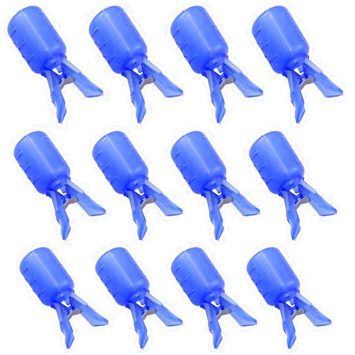RLECS Fishing Squid Hooks Cover RLECS 12PCS Blue Portable Squid Jig Hook Protector, Fishing Jigs Lure Covers, Fishing Hook Cover, Fishing Hook Bonnets, Fishing Jigs Lure Cover