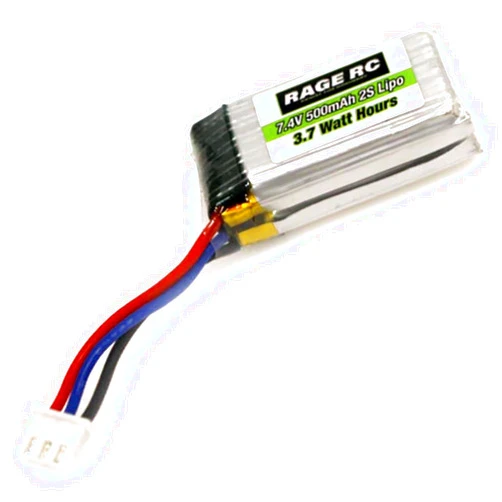Rage R/C RGRC2480 7.4V 500mAh LiPo Battery; Mini Trek