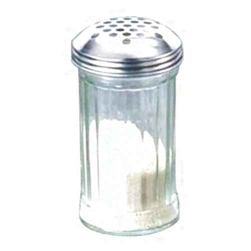 American Metalcraft GLA319 12 oz Glass Cheese Shaker w/Extra Large Holes Lid