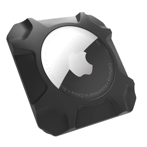 GUANZHI AirTag Case Holder Stick-on Mount Case for Apple Airtag, 3M Double-Sided Adhesive Tape Screw-on Hidden Protective GPS Tracker Case, Bike, Bicycle, Car, Motorcycle 1 Pack Frosted Black