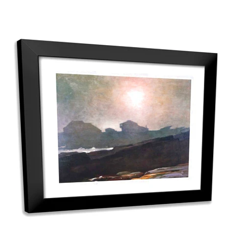 ArtDirect Winslow, Homer 23x20 Black Modern Framed Art Print Titled: The Artists Studio In an Afternoon Fog