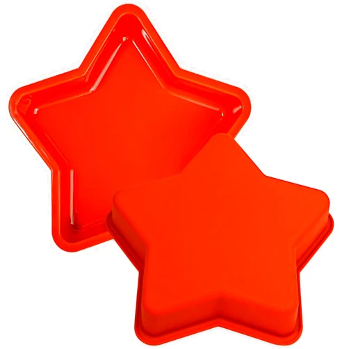 Webake Silicone Star Cake Pan 9.5 Inch Large Nonstick Star Shaped Cake Mold for Baking, Birthday, BPA Free, Set of 2