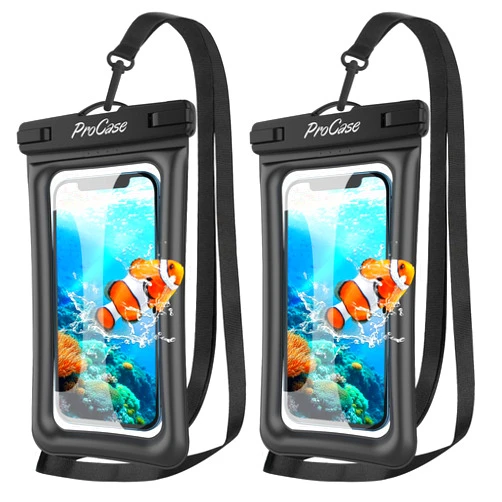 ProCase 2 Pack Floating Waterproof Phone Pouch Up to 7