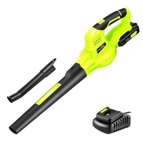 SnapFresh Leaf Blower, 20V Cordless Leaf Blower with 2.0Ah Battery & Fast Charger, 2 Speed Mode, Lightweight Electric Leaf Blower for Lawn Care, Leaf Blower for Patio Yard Sidewalk
