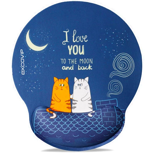 Ablieve Cute Mouse Wrist Rest Pad,Blue Foam Memory Mouse Wrist Pad Desk Mouse Pads for Gaming,Working,Office & Home 3802