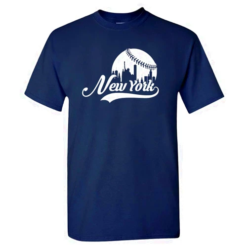 Xtreme Apparrel Cityscape Skyline Men's T-Shirt for Baseball Fans