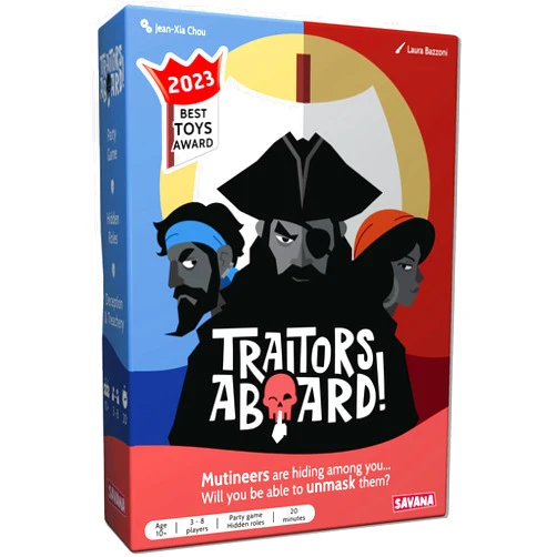 SAVANA Traitors Aboard Game - Award Winning Secret Identity Party Game - Fun, Strategy, Bluffing and Betrayal | Easy to Learn, 15-Minute Round | Popular Games for 3-8 Players - Ages 10+ | Family Card Game