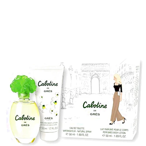 Gres Cabotine by Parfums Gres for Women - 2 Pc Gift Set 1.7oz EDT Spray, 1.7oz Body Lotion