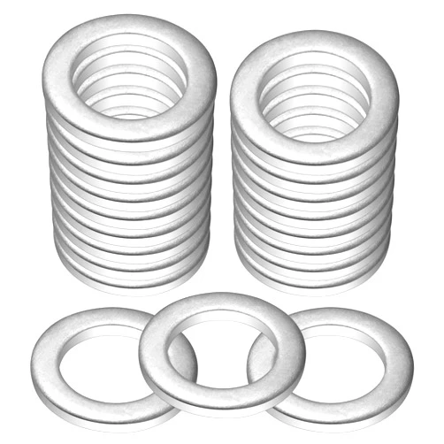 AOIT 20 Pack M14 Oil Drain Plug Gaskets Crush Washers Seals Rings Compatible with Hon da Yamaha Triumph Kawasaki Suzuki, Used for Oil Change