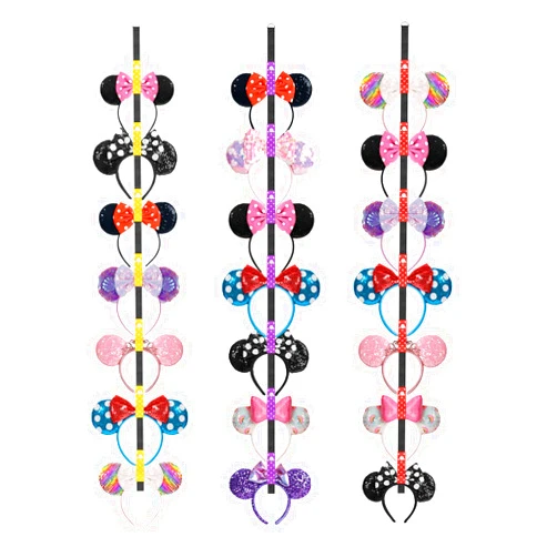 Gocasmus 3Pcs Disney Ear Headband Holders - Wall Mounted Organizers for Displaying Mickey Mouse Ear