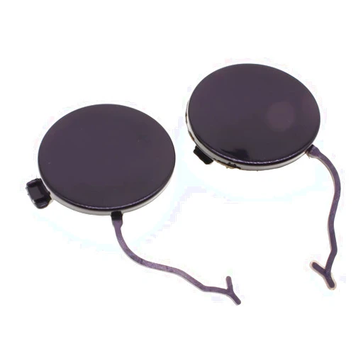 EIDRAN Black Front Bumper Tow Hook Eye Cap Cover Compatible With Porsche Cayenne 2011-2014 2pcs