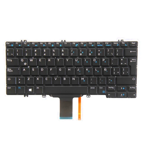 KbsPro Backlit Teclado Latin Spanish Keyboard for Dell Latitude 7280 7290 7380 7389 7390 5280 5289 5290 0W6T39 Laptop Backlight