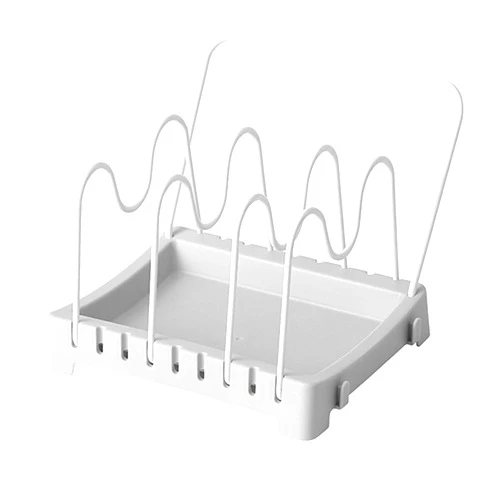 ULAINE Kitchen Multifunctional Storage Rack, Wok lid Storage Rack, Cutting Board Rack, Pot Rack, Pot Rack Grey