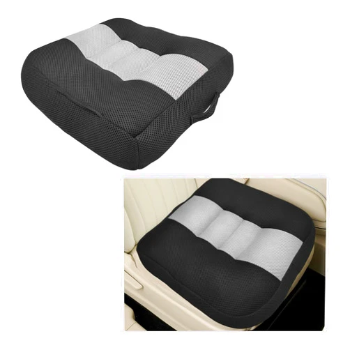 Gasedin Car Booster Front Seat Cushion, Breathable Mesh Adult Booster Seat Pad, Portable Increasing Height Cushion for Most Cars, Offices, Homes, Universal Car Accessories (Black&Gray)