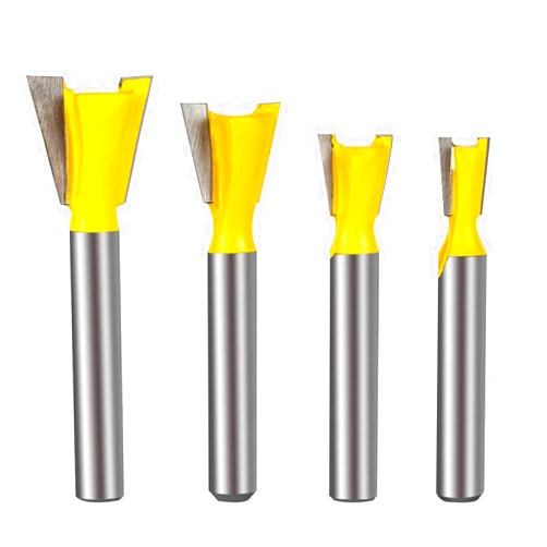 Yueqing Zhongji 1/4 Inch Shank Dovetail Router Bit Set 1/4