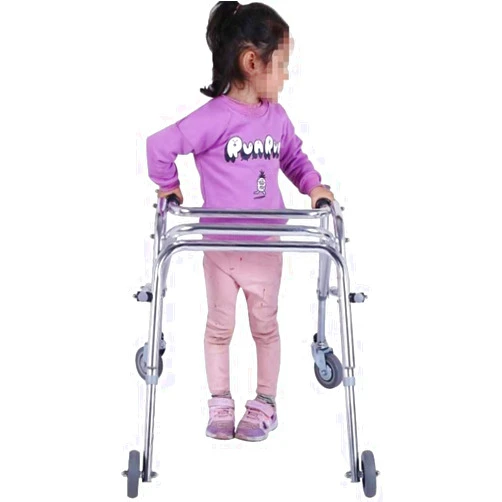 GMWXJKKL Walking Aid with Seat Wheel Height Adjustable Children's Standing Frame with Seats Suitable for Children with Cerebral Palsy Disabled Walkers