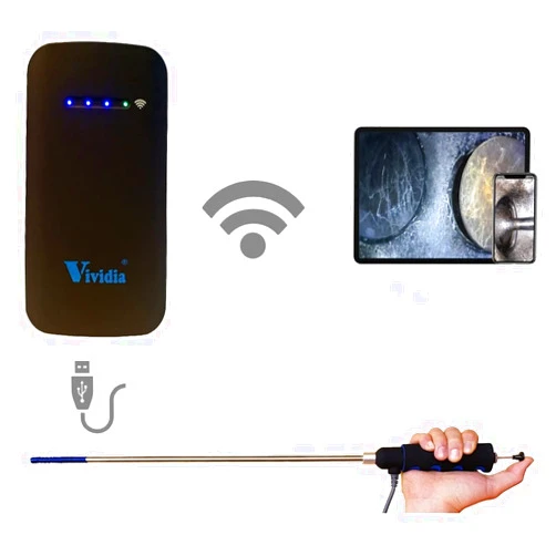 Vividia VA-400W3B WiFi Bundle: W03B Wireless Box and VA-400 USB 1-Way Articulating Rigid Borescope with 0.33