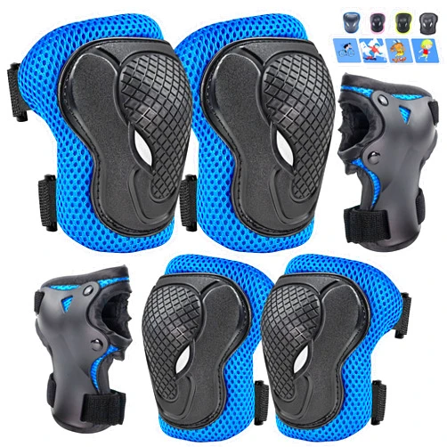 GTSBROS Knee Pads for Kids Knee Pads and Elbow Pads Set 6 in 1 Protective Gear Set for Boys Girls with Wrist Guard for Skateboarding Inline Roller Skating Cycling Scooter