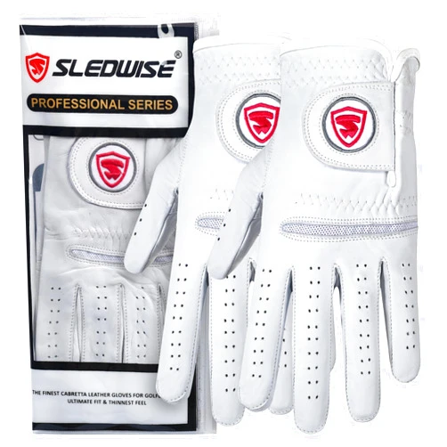 Sledwise Women Golf Gloves - Left Hand (White, Large, Left)