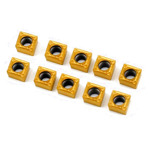 OSCARBIDE Carbide Turning Inserts CCMT060204(CCMT21.51) CCMT Insert Mutilayer Coated CNC Lathe Inserts for Lathe Turning Tool Holder Cut Off Tools, 10 Pieces
