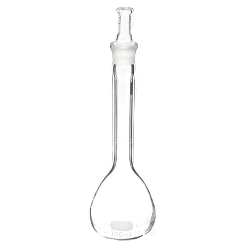 Corning 5640-100 Pyrex Class A Volumetric Flask with Glass Standard Taper Stopper Number 13, 60 mm Diameter