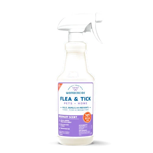Wondercide - Flea, Tick & Mosquito Spray for Dogs, Cats, and Home - Killer, Control, Prevention, Treatment - with Natural Essential Oils - Pet and Family Safe - Rosemary 16 oz