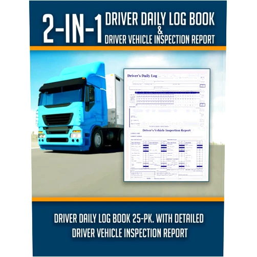 Safe Road 2 in1 Driver Daily Log Book And Driver Vehicle Inspection Report To Record Every Details For Trips,8,5