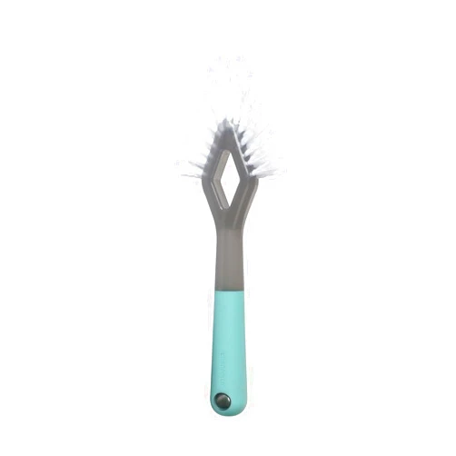 Casabella Smart Scrub Heavy Duty Tile and Grout Cleaning Brush, Gray, Grey/Aqua (15933)