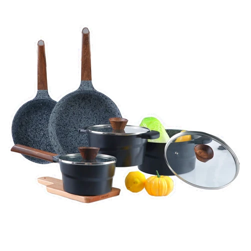 MAISON ARTS Cookware Sets Nonstick, 12 Piece Granite Induction Pots and Pans Set for Cooking Nonstick