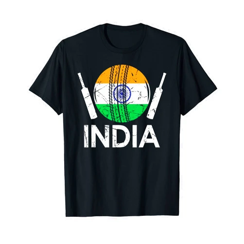 India International Cricket Fans Gifts Apparel Indian Cricket Flag Player India Cricket Supporters Fans T-Shirt