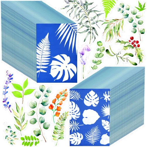 Engrowtic 240 Sheets Cyanotype Paper Sun Print Paper Kit High Sensitive Sun Paper White Solar Activated Nature Sun Printing Kit Drawing Paper for Adults Crafts DIY Project 5.8 x 8.3