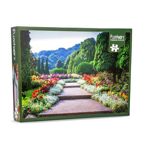 Playkidz Puzelworx 1000 Piece Jigsaw Puzzle Educational Puzzle Family Game Gift for Adults and Kids (Garden Path)