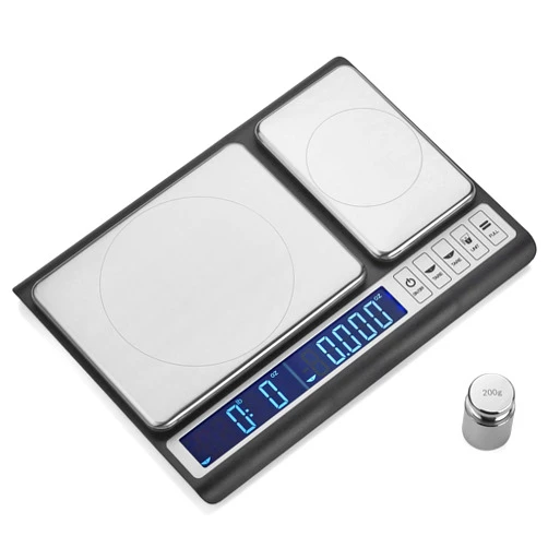 Smart Weigh Dual Platform Digital Kitchen Scale Stainless Steel Culinary Kitchen Scale 10 kilograms x 0.01 grams High Precision Digital Food Scale Tare Function LCD w/Backlit for Baking Cooking Food