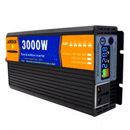 YILEFU 3000w 4000w 5000w 6000w 8000w Peak Pure Sine Wave Voltage Converter Inverter 12V/24V/48V/60V to AC 110V/220V Car Inverter with Color Screen Display for Outdoor Laptops,Cameras,3000W-48Vto220V