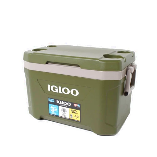 Igloo 60367 Sportsman Latitude 52 Cooler Box, Approx. 11.2 gal (49 L), Sportsman, Latitude, Outdoor, Camping, Leisure, Fishing, Green