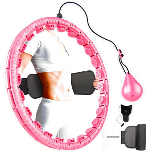 SHANGUANG Weighted Hula Hoop for Adults Weight Loss,Infinity Weighted Hoop Plus Size with Sweat Belt,Waist Trainers for Women,Exercise Hula Hoop Womens Weight Loss At Home