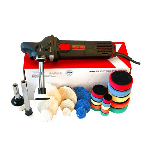 Canfix Mini Rotary Car Polisher Machine Buffing with Pads and M14 Extension Shafts