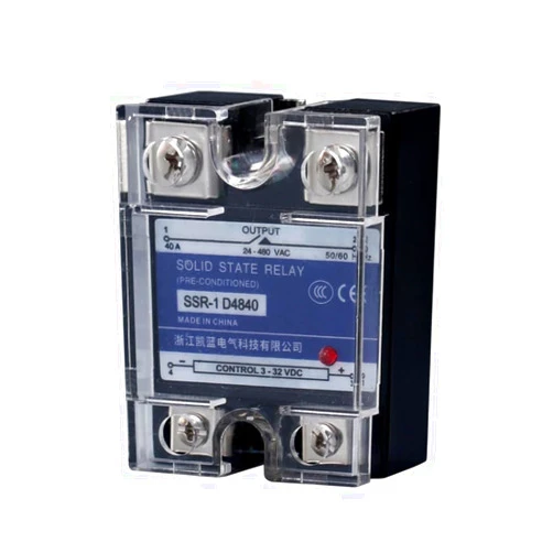 Smgda Solid State Relay DC to AC Input 3-32VDC to Output 24-480VAC 40A Single Phase Plastic Cover