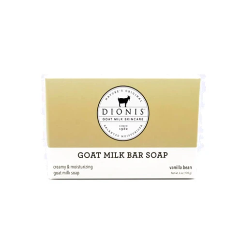 Dionis Goat Milk Skincare 6oz Vanilla Bean Scented Hand & Body Bar Soap - Moisturize, Restore, For All Skin Types, Non Greasy, No Residue - Cruelty Free Made In The USA - Paraben Free Formula
