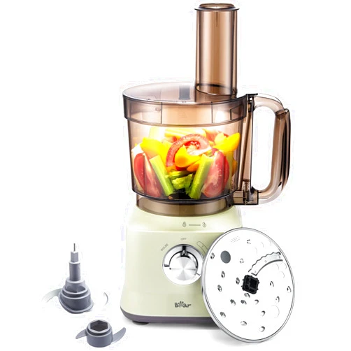Bar Bear Food Processors, 800W Multifunctional Vegetable Chopper & Meat Grinder for Slicing, Shredding, Puree and Dough,8 Cup Easy-clean Bowl, Reversible Disc, Stainless Steel Blade and Dough Blade
